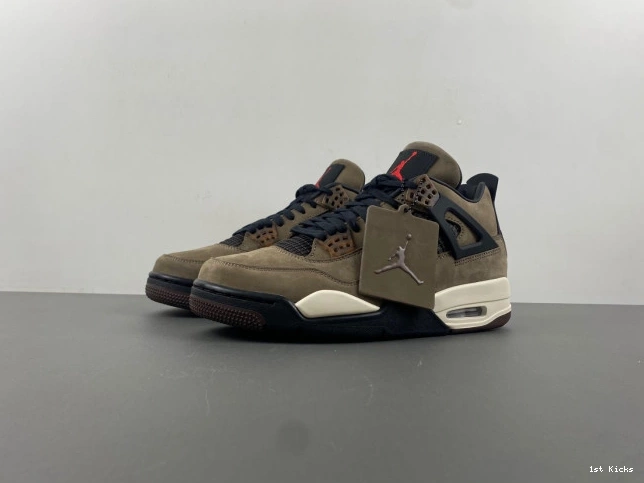 1st Kicks Shoes Scott x Travis 4 Retro TS Brown Air AJ4-882335 Jordan 0718